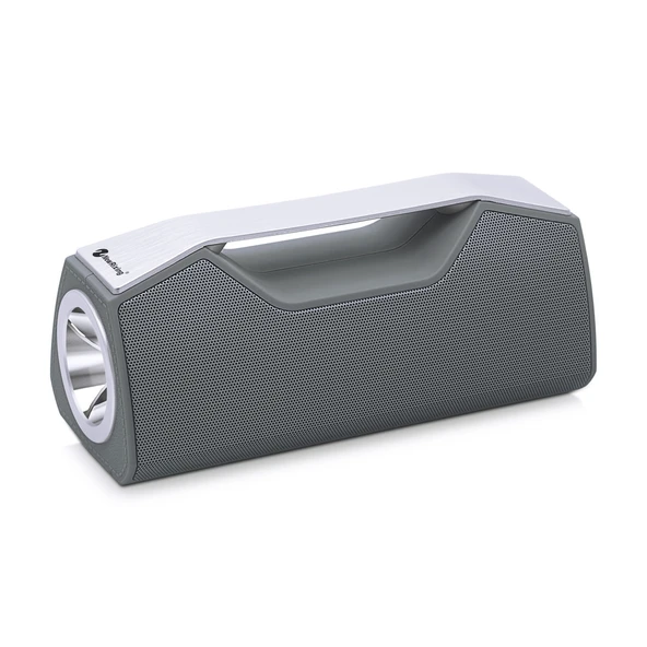 NewRixing NR-2028 Taşınabilir Aydınlatmalı Kablosuz Bluetooth Stereo Hoparlör Gri - 2