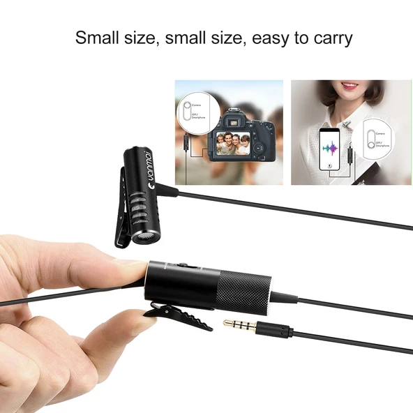 Yanmai R933S Profesyonel Klipsli 3.5mm Jack Lavalier Çok Yönlü Yayın Kondansatör Mikrofon - 6