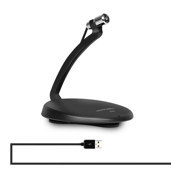 Yanmai SF-911B USB 2.0 Profesyonel Kondansatör Ses Kayıt Mikrofonu Siyah 1.5m Kablo ve Sabit Standlı PC Mac Uyumlu