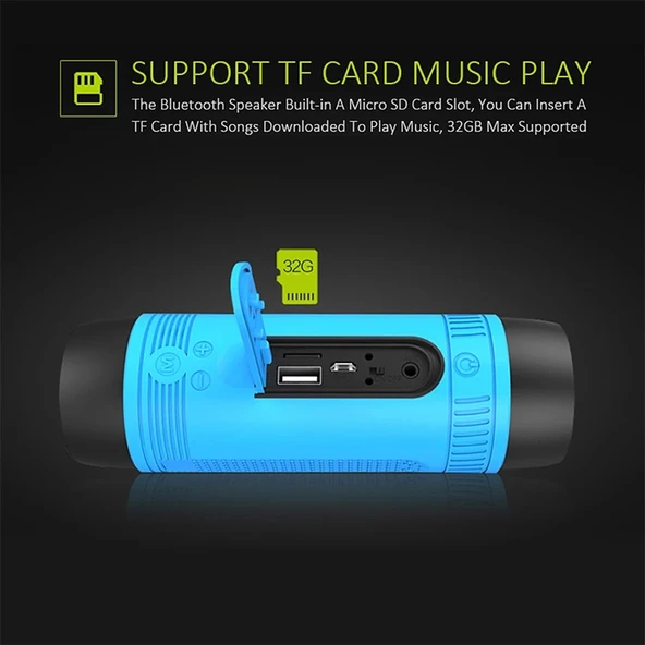 ZEALOT S1 Bluetooth 40 Kablosuz Kablolu Stereo Hoparlör Subwoofer 4000mAh Bataryalı Kahve - 5