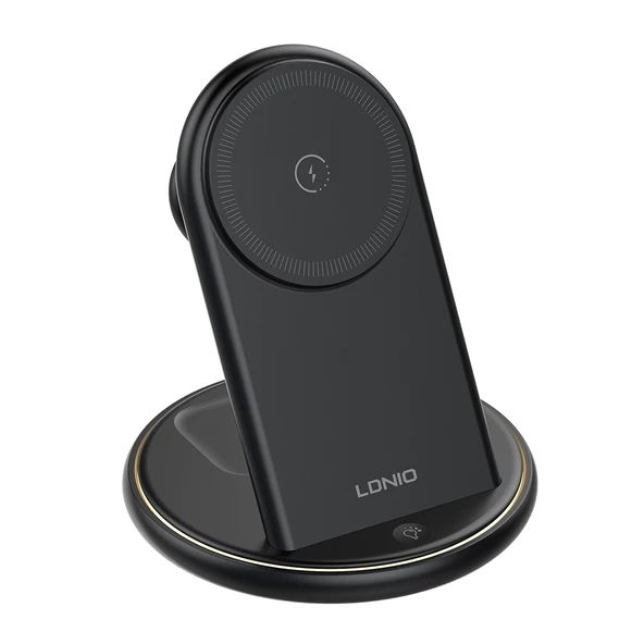 LDNIO WL02 25.5W 5 in 1 MagSafe Kablosuz Şarj Cihazı 30cm Type-C Kablo Siyah - 3