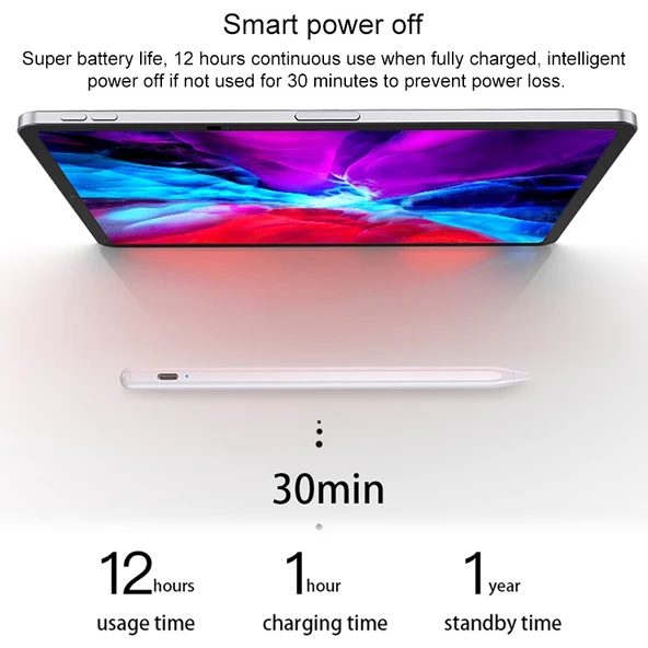 JOYROOM JR-K12 Zhen Miao Serisi Otomatik Çift Modlu Kapasitif Stylus Kalem Beyaz - 10