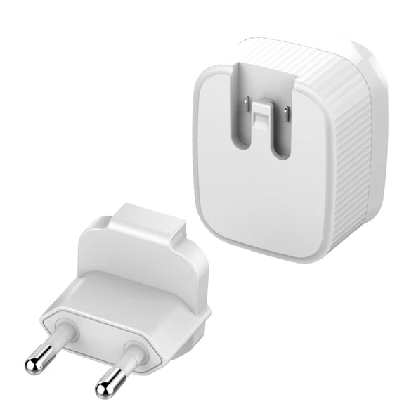 LDNIO A201 2.4A Çift USB Seyahat Şarj Adaptörü Mikro USB Kablo ile EU Priz