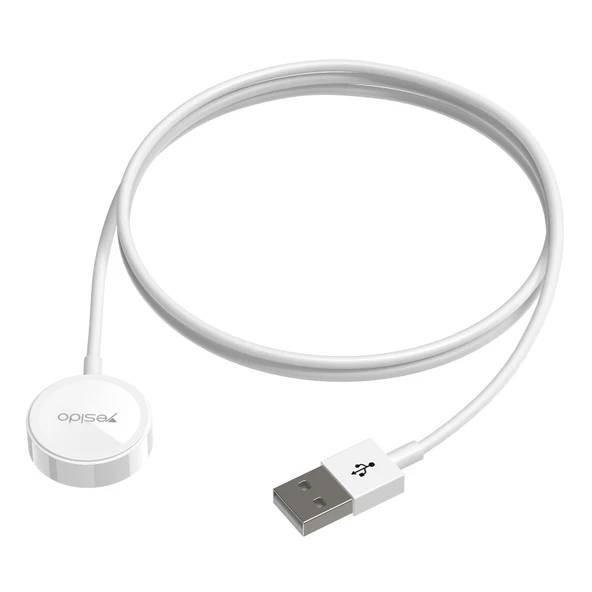 Yesido CA69 Apple Watch Manyetik USB Şarj Kablosu 1 Metre Beyaz - 2