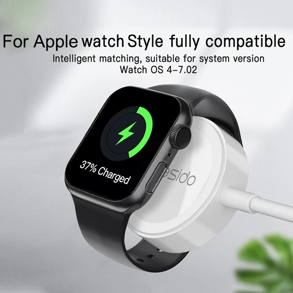 Yesido CA69 Apple Watch Manyetik USB Şarj Kablosu 1 Metre Beyaz - 8