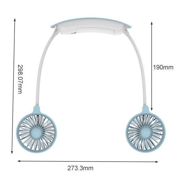 F6 Mini Boyun Askılı Taşınabilir Vantilatör USB Şarjlı Pembe - 4