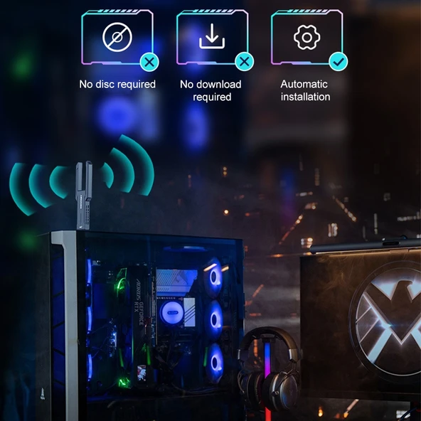 COMFAST 972AX 5400Mbps WiFi6 USB Kablosuz Ağ Kartı - 8