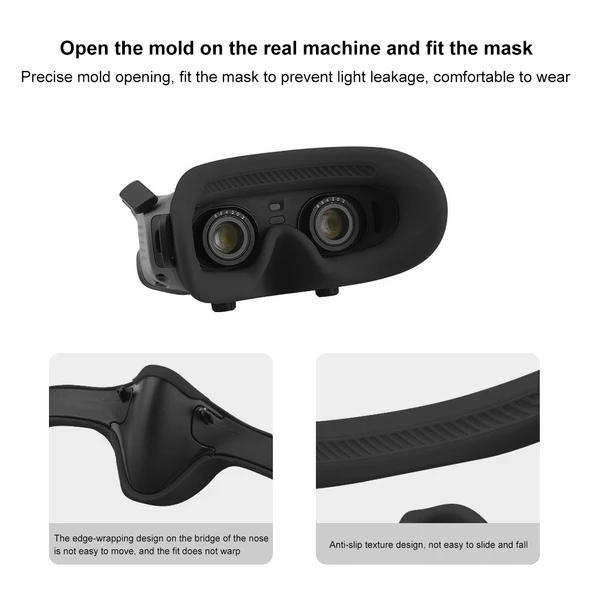 DJI Avata Goggles 2 Uçuş Göz Maskesi Silikon Koruyucu Kılıf Siyah - 3