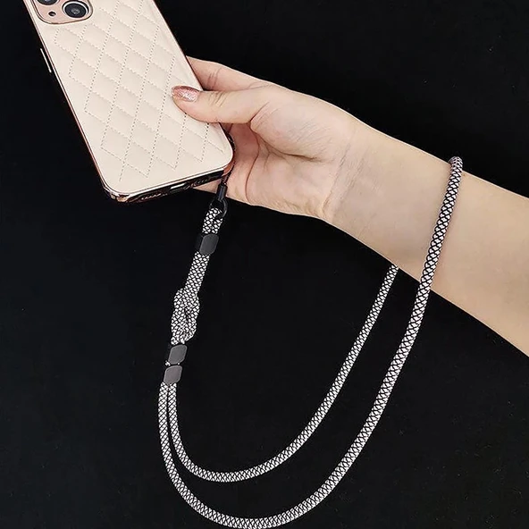 Çift Kullanımlı Ayarlanabilir Telefon Askısı Siyah ve Mavi - 7