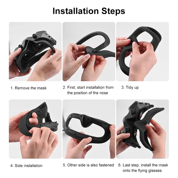 DJI Avata Goggles 2 Uçuş Göz Maskesi Silikon Koruyucu Kılıf Siyah - 8