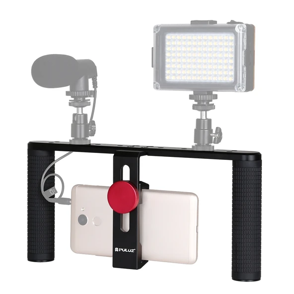 PULUZ Vlogging Canli Yayın Telefon Video Rig Çekim Kolu Stabilizer Alüminyum Braket
