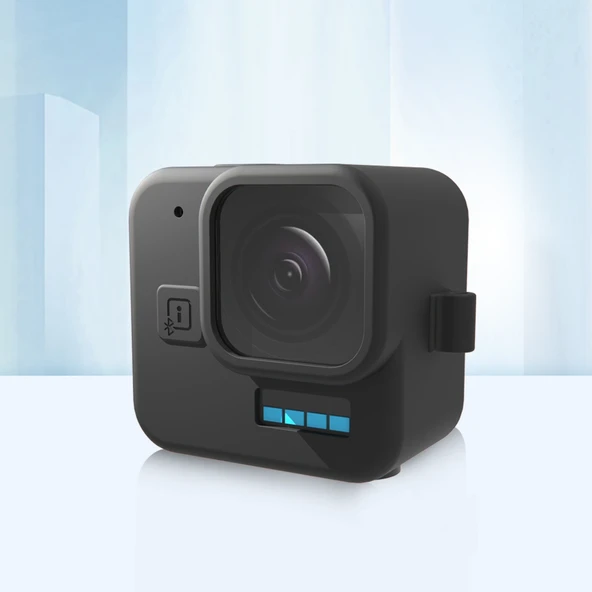 GoPro Hero11 Black Mini Uyumlu Siyah Silikon Koruyucu Kılıf - 6