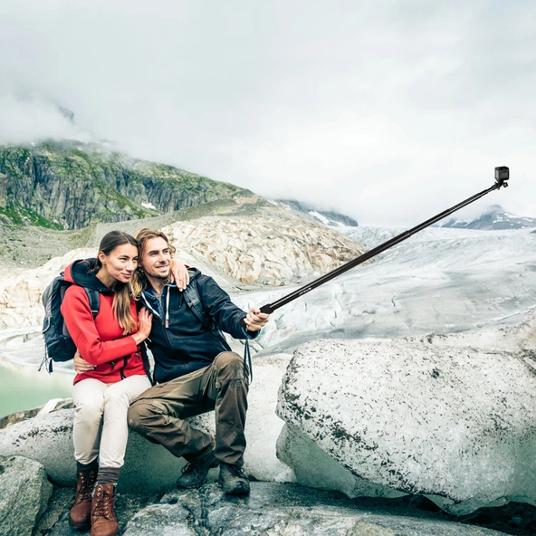 PULUZ 3 Metre Metal Selfie Çubuğu Monopod Insta360 One RS X2 X3 X4 Siyah - 8