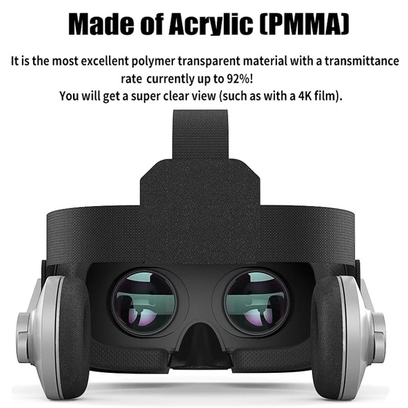 VR Shinecon G07E Sanal Gerçeklik 3D Video Gözlüğü Gri 4.0-6.3 İnç Telefon Uyumlu - 7