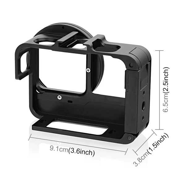 Insta360 Ace Pro Ace Metal Kafes Adaptör Çerçeve 52mm UV Filtre Siyah - 4