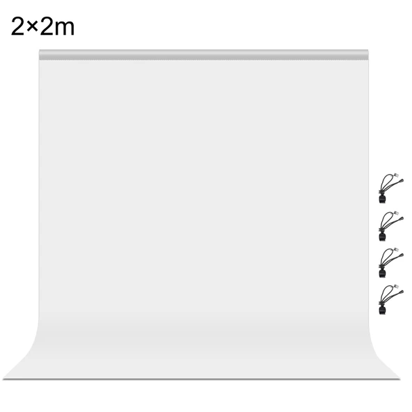 PULUZ 2m x 2m Beyaz Fotoğraf Stüdyosu Arka Plan Kumaşı