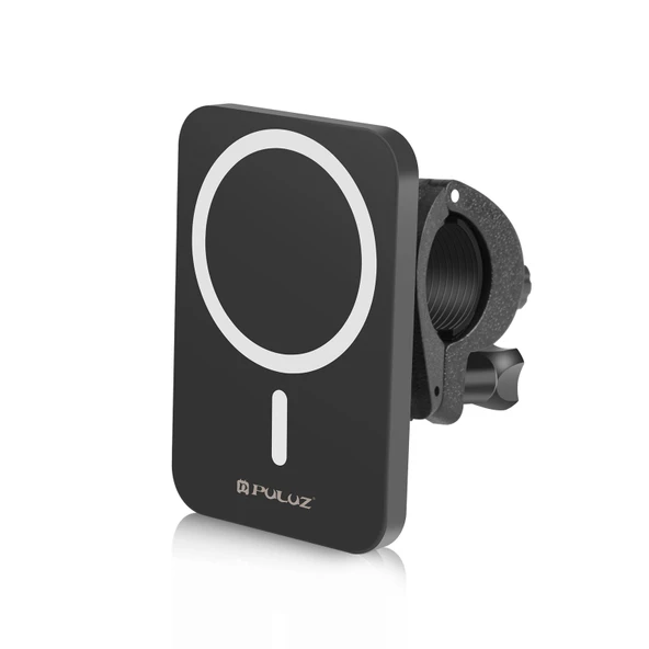 PULUZ 15W Manyetik Qi Kablosuz Şarj Cihazı Vlogging Telefon Tutucu Siyah - 2