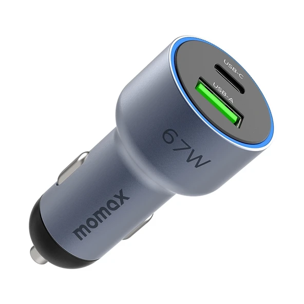 MOMAX UC16E 67W USB C ve USB Çift Portlu Araç Şarj Cihazı