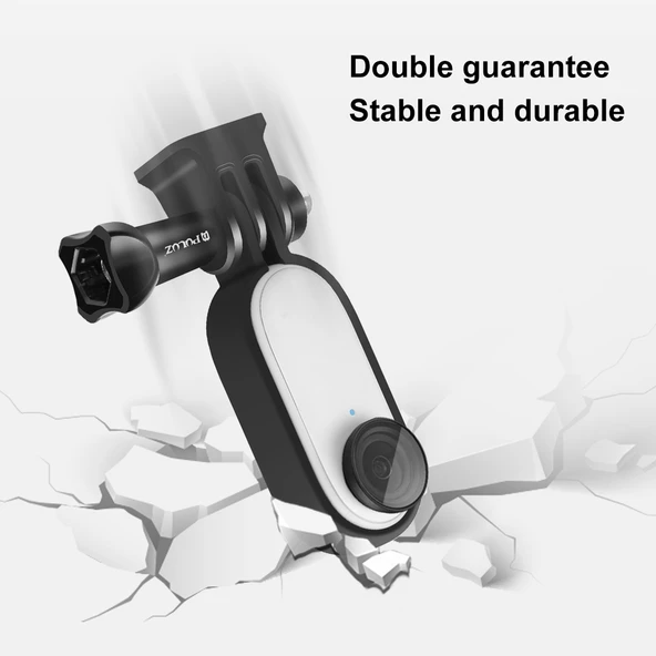 Insta360 GO 2 Uyumlu Plastik Koruyucu Kafes Tripod Taban Adaptörlü Siyah - 5