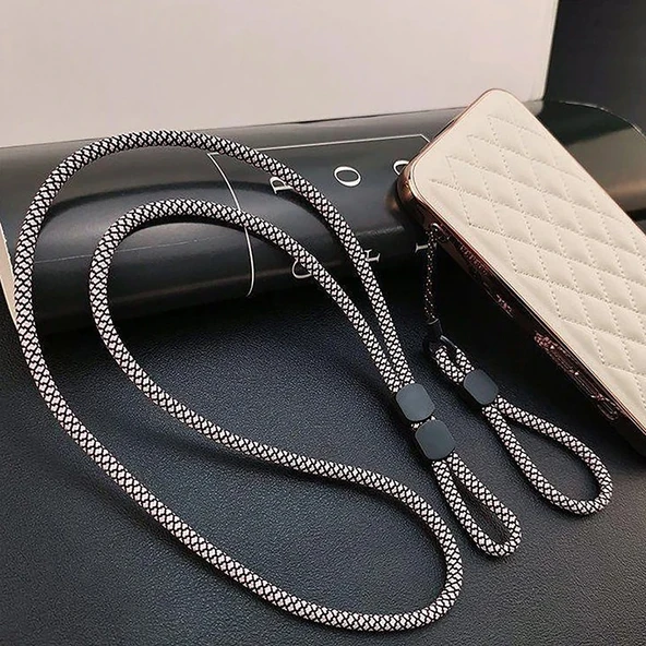 Çift Kullanımlı Ayarlanabilir Telefon Askısı Siyah ve Mavi - 3