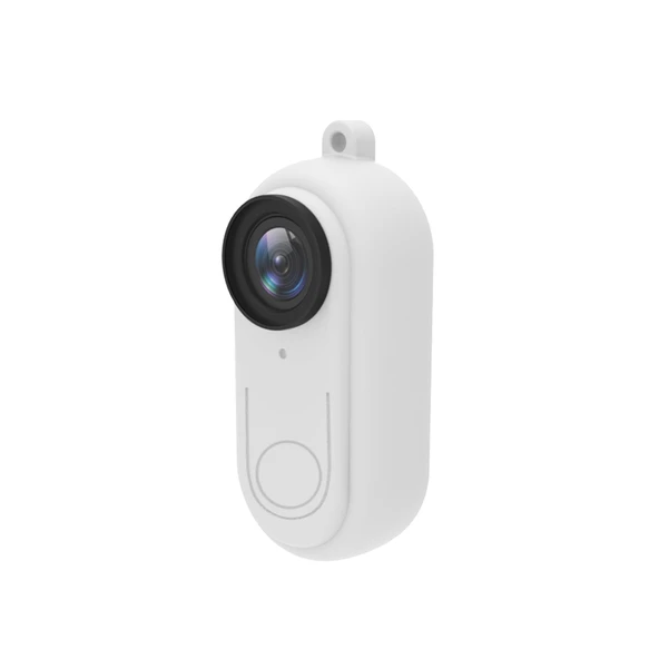 Insta360 GO 2 Uyumlu Beyaz Silikon Koruyucu Kılıf ve Lens Kapağı - 4