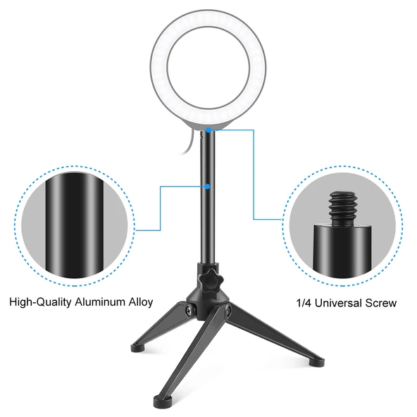 PULUZ Masaüstü Ayarlanabilir Tripod Stand Selfie Çubuğu Tutucu - 4