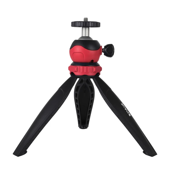 PULUZ 20cm Kırmızı Plastik Cep Tripod Montajı 360 Derece Top Başlıklı Akıllı Telefon GoPro DSLR Kamera - 2