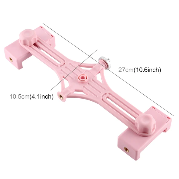 PULUZ Canlı Yayın Çift Telefon Tutucu Yatay Stand Pembe - 2