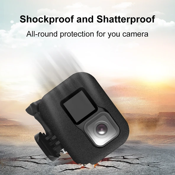 GoPro HERO9 Black İçin Köpük Rüzgarlık Koruyucu Kılıf Siyah - 5