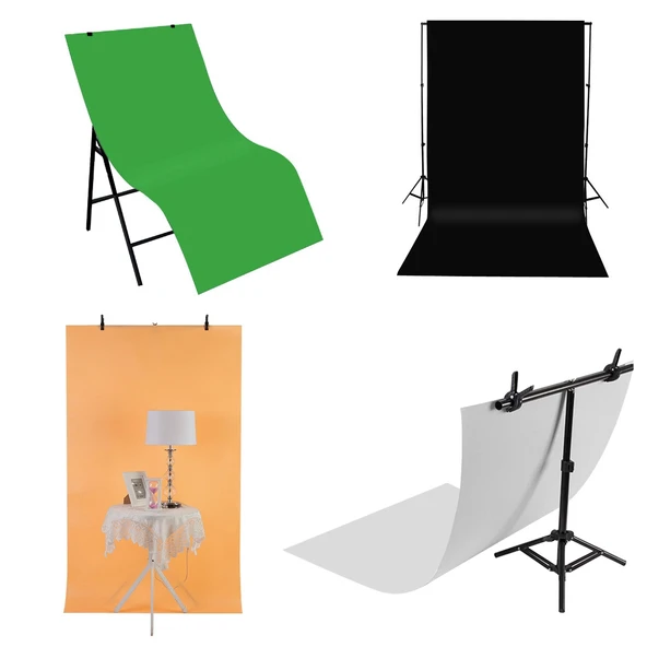 PULUZ Fotoğraf Arka Plan PVC Kağıt Seti Stüdyo Çadır Kutusu 121x58cm Yeşil - 8