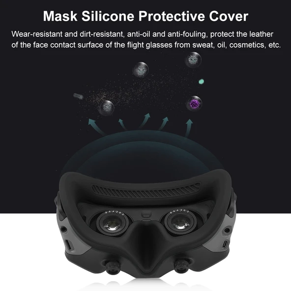 DJI Avata Goggles 2 Uçuş Göz Maskesi Silikon Koruyucu Kılıf Siyah - 5