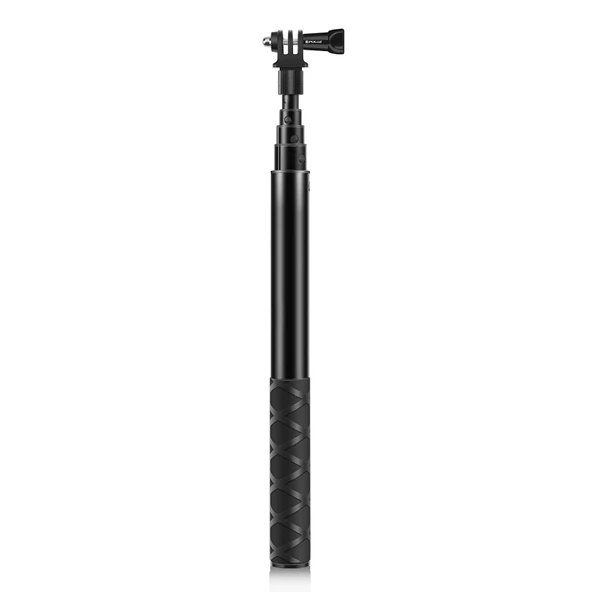PULUZ 110cm Metal Selfie Çubuğu Monopod Görünmez Adaptör Tabanlı ve Vida ile Insta360 One RS X2 X3 X4 Uyumlu - 2