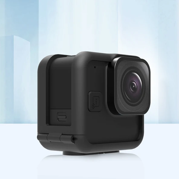 GoPro Hero11 Black Mini Uyumlu PC Plastik Çerçeve Siyah Kemerli Montaj ve Vida - 6