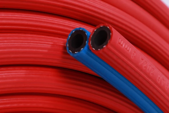 ikiz Kaynak Oksijen Asetilen Hortumu PVC  (İç çap 10 mm)-(10 Metre) - 3