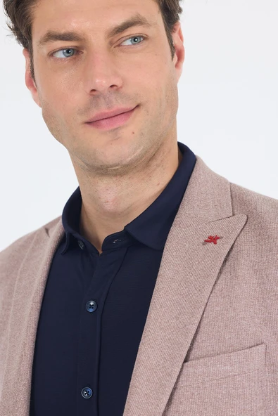 Düz Örme Pamuklu 6 Drop Slim Fit Ceket 1002250114 - Resim 4