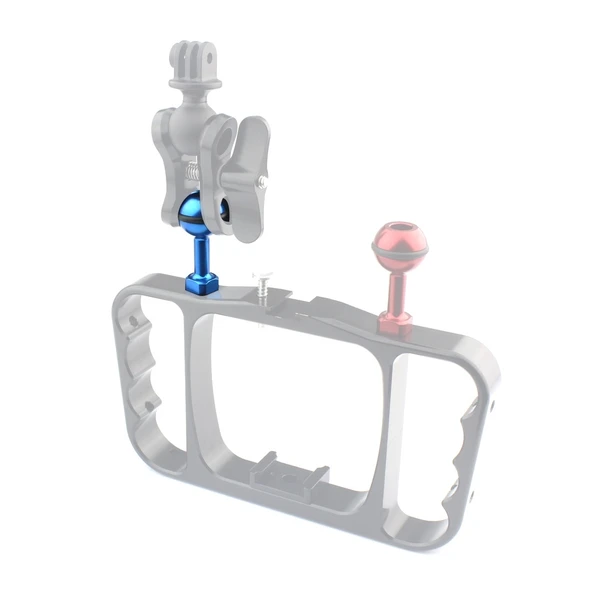 PULUZ 1 4 Inç Vida Alüminyum Top Adaptör Montaj Mavi 2 5cm Çaplı GoPro Insta360 DJI Aksiyon Kameraları İçin - 5