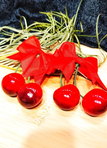 Monalisa Home  Maşalı Lüks Kırmızı Kiraz Toka ürün görseli 1