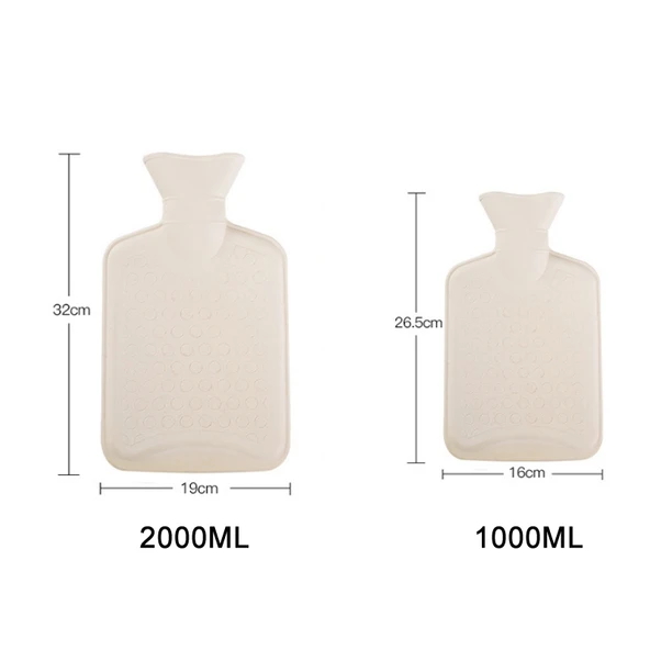 Çıkarılabilir Yıkama Bezi Kılıflı Gri Bulut Desenli Kauçuk Sıcak Su Torbası 1000 ML - 3