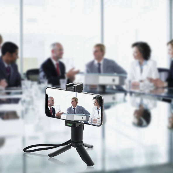 PULUZ Katlanabilir Plastik Tripod ve Vlogging Canlı Yayın El Tutacağı ABS Montaj Soğuk Ayakkabı ve Bilek Kayışı ile Akıllı Telefonlar için - 12