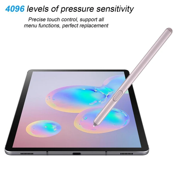 Samsung Galaxy Tab S6 Uyumlu Yüksek Hassasiyetli Stylus Kalem Pembe - 4