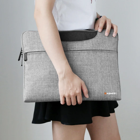 Haweel 13-15 Inç Gri Laptop Çantası Macbook Samsung Lenovo Sony Dell Alienware Chuwi Asus Hp Uyumlu - 9