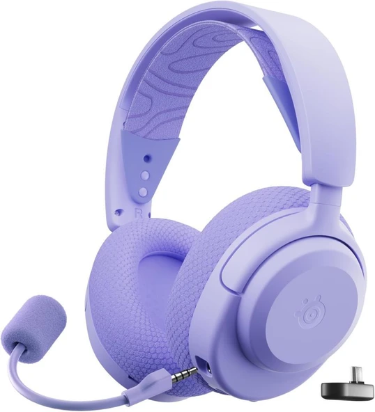 SteelSeries Arctis Nova 3P Wireless Multi Platform PC, PS, Mobil Uyumlu Kablosuz Gaming Kulaklık - Lavender - 5