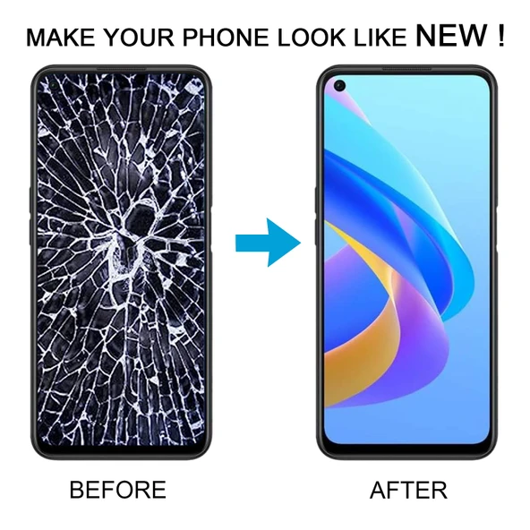 OPPO A76 4G Orijinal LCD Ekran Dokunmatik Panel Çerçeveli Komple Set - 7