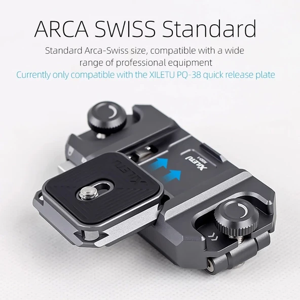 XILETU DSLR Kamera Gimbal Arca Swiss Hızlı Bırakma Plakası Kelepçesi Capture Clip ve 2 Adet PQ-38 - 6