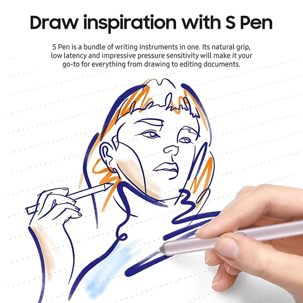 Samsung Galaxy Tab S6 Uyumlu Yüksek Hassasiyetli Stylus Kalem Pembe - 5