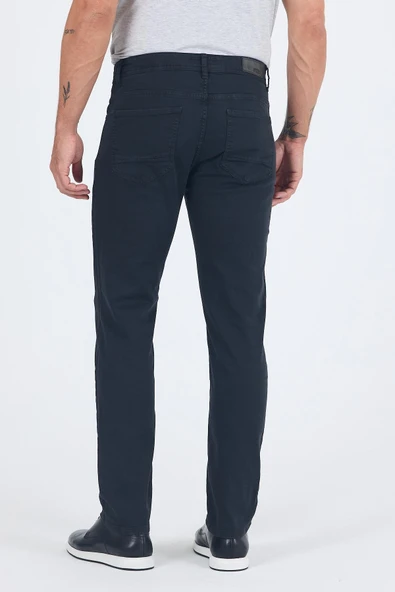 Koyu Antrasit Pamuklu 5 Cep Casual Slim Fit 5 Cep Pantolon 1003250318 - 4