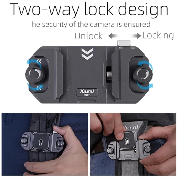 XILETU DSLR Kamera Gimbal Arca Swiss Hızlı Bırakma Plakası Kelepçesi Capture Clip ve 2 Adet PQ-38 - 5