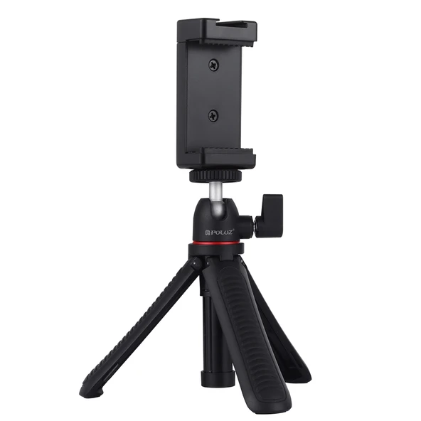 PULUZ Siyah Selfie Çubuğu Tripod Aparatlı Telefon Tutucu Uzun Vida - 2