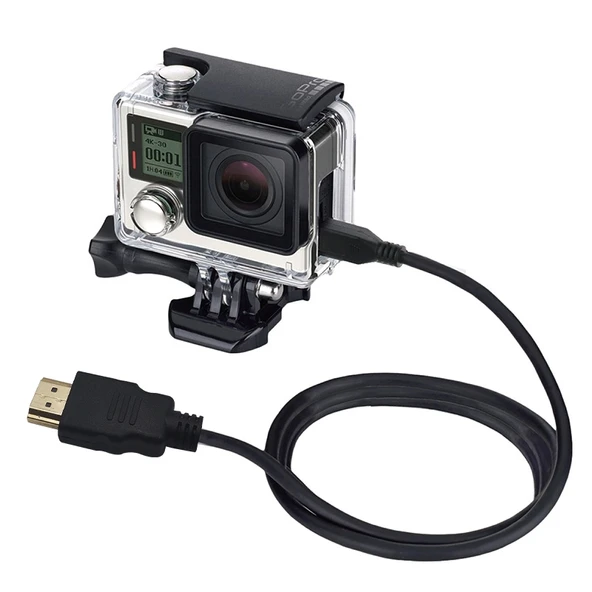 PULUZ 19 Pin HDMI to Micro HDMI Kablosu GoPro Hero Serisi ve Diğer Kameralar 1.5 Metre - 4