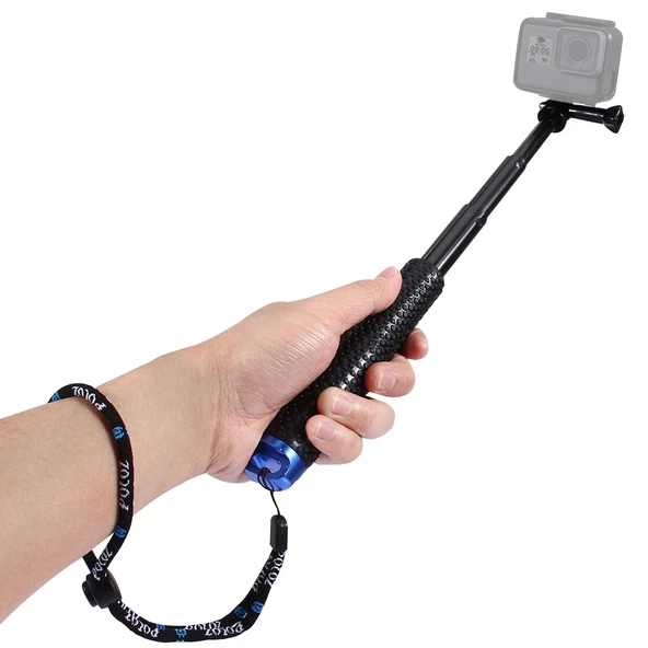 PULUZ Taşınabilir Uzatılabilir Monopod Çubuk GoPro Insta360 DJI ve Diğer Aksiyon Kameraları İçin 19-49cm